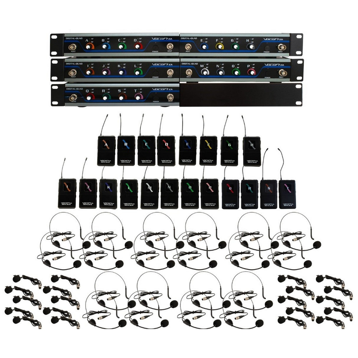 VocoPro Digital-PLAY-20 UHF Wireless 20-Channel Headset/Lapel Microphone System 902-927.2 MHz