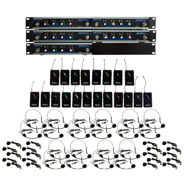 VocoPro Digital-PLAY-20 UHF Wireless 20-Channel Headset/Lapel Microphone System 902-927.2 MHz
