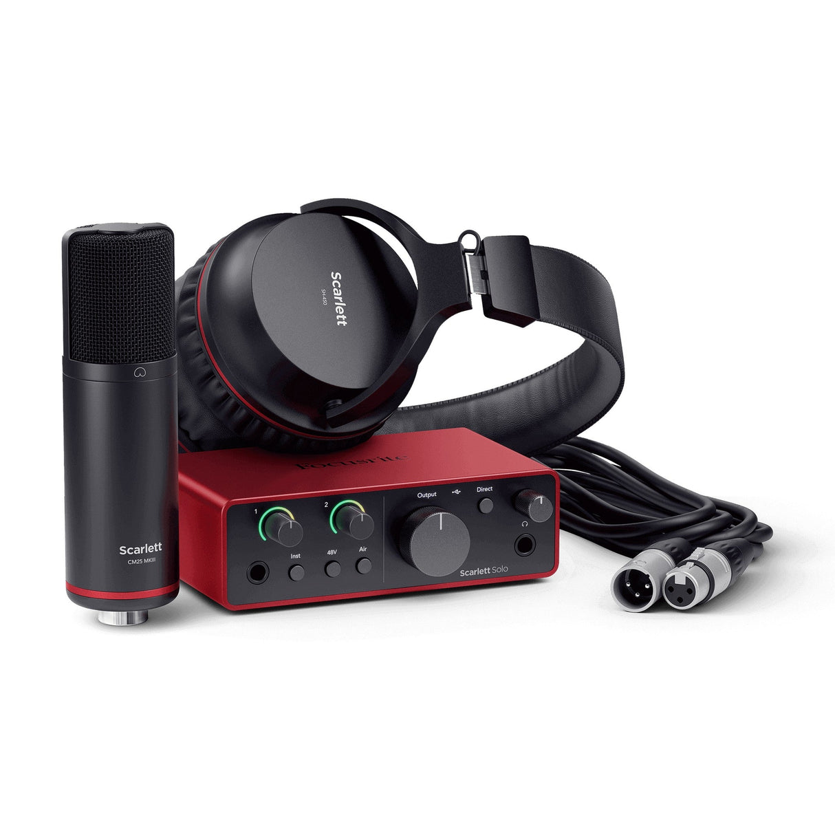 Focusrite Scarlett Solo Studio 2 x 2 Audio Interface with Microphone and Headphone 4th Gen