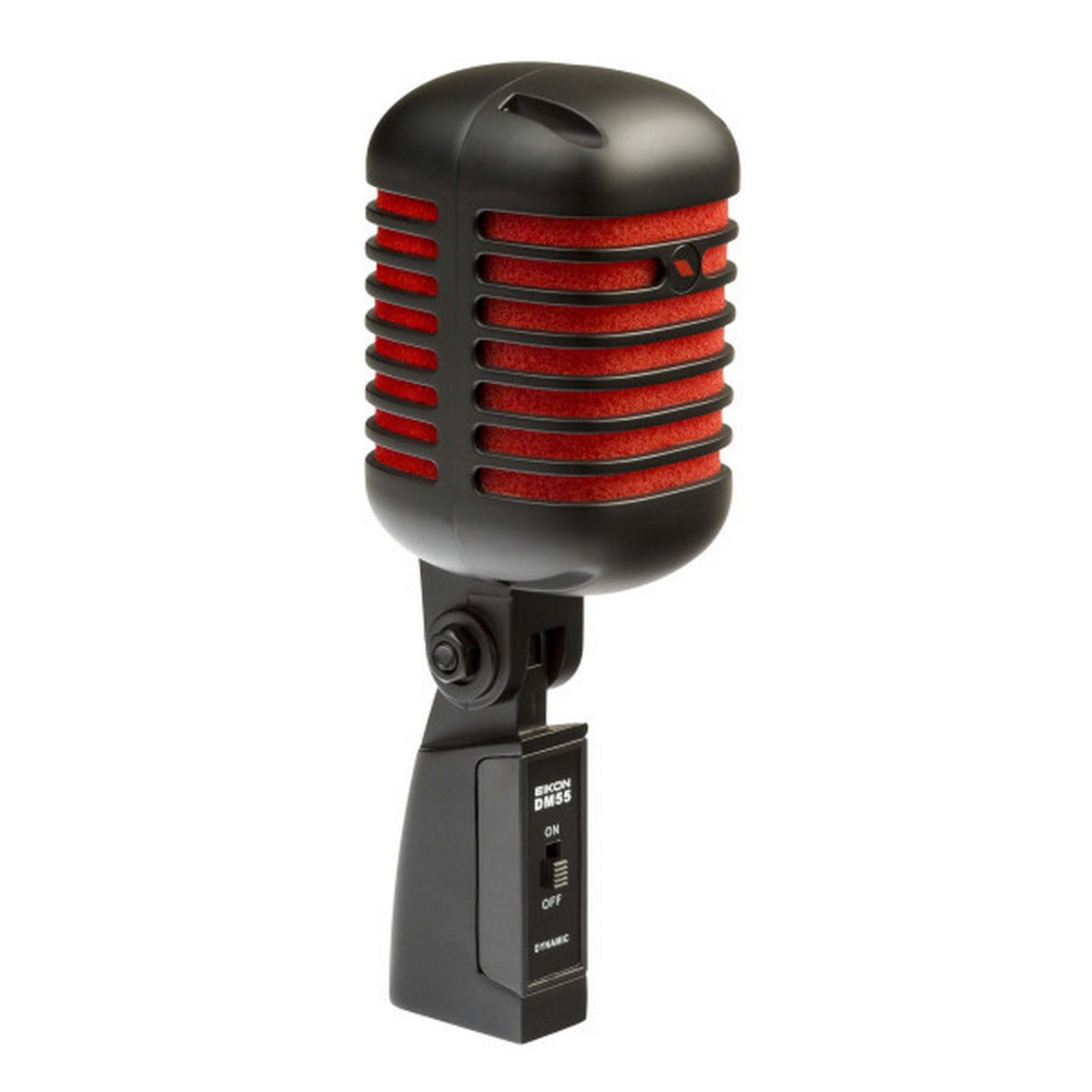 EIKON DM55V2RDBK Cardioid Vintage Vocal Dynamic Microphone Satin Black and Red