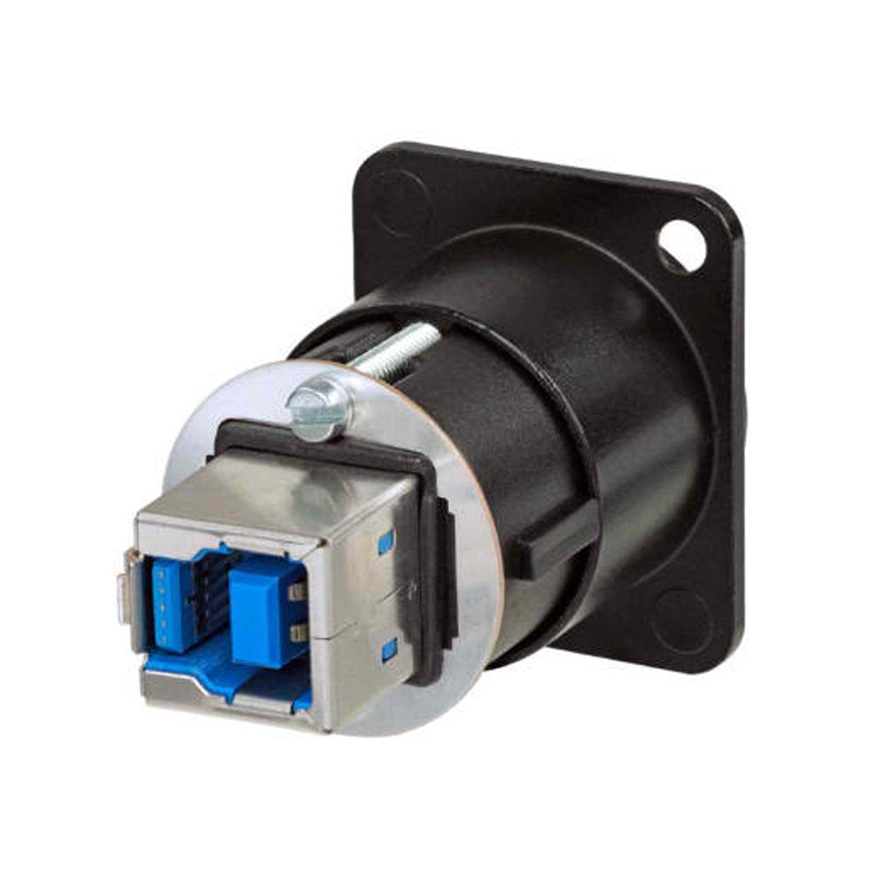 Neutrik NAUSB3-B Feed Through USB 3.0 Compatible Adapter Reversible Black