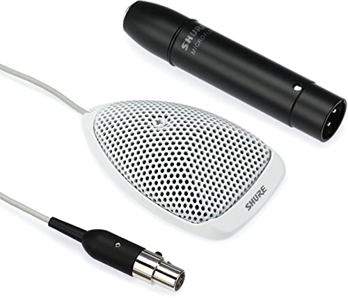 Shure MX391W-A/O Omnidirectional Condenser Microphone with Preamp White