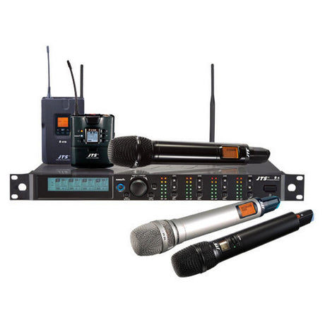 JTS R-4 UHF 4-Channel Diversity Wireless Microphone System 506-542MHz