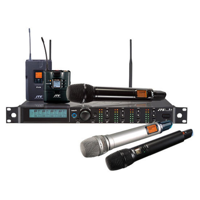 JTS R-4 UHF 4-Channel Diversity Wireless Microphone System 506-542MHz