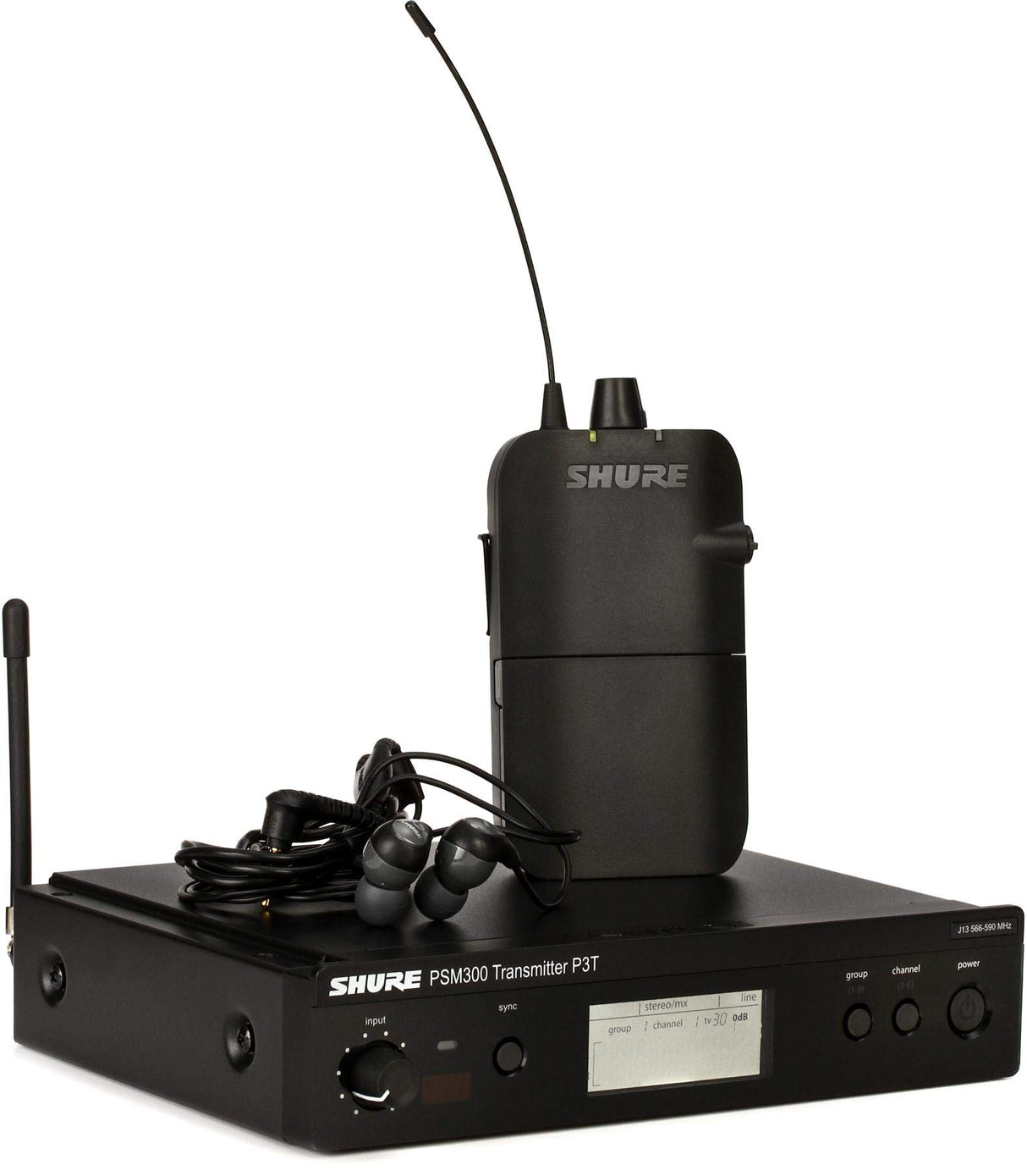 Shure P3TR112GR PSM300 Wireless Personal Monitor System with SE112-GR - G20: 488 - 512 MHz