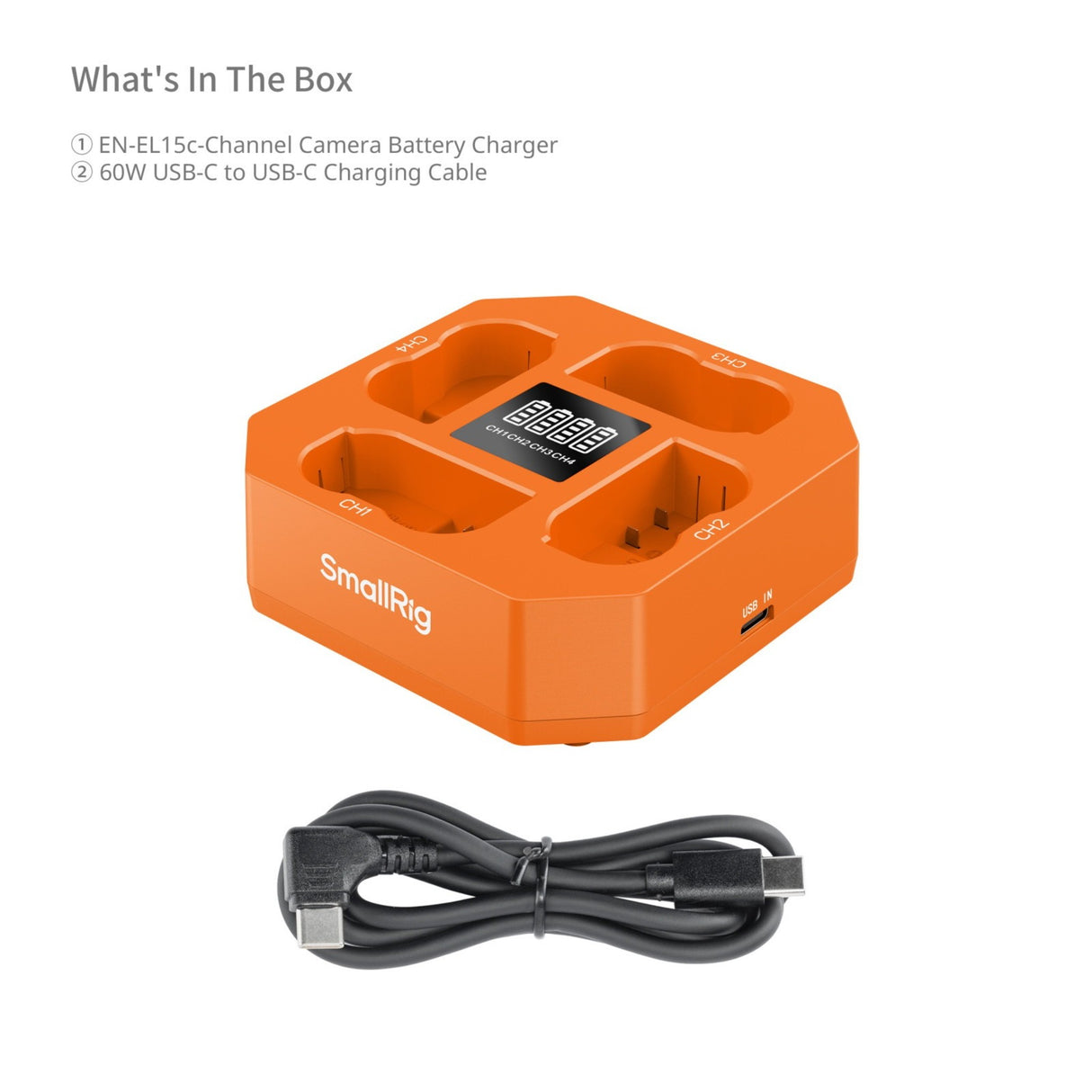SmallRig 5747 Four-Channel Camera Battery Charger for EN-EL15c