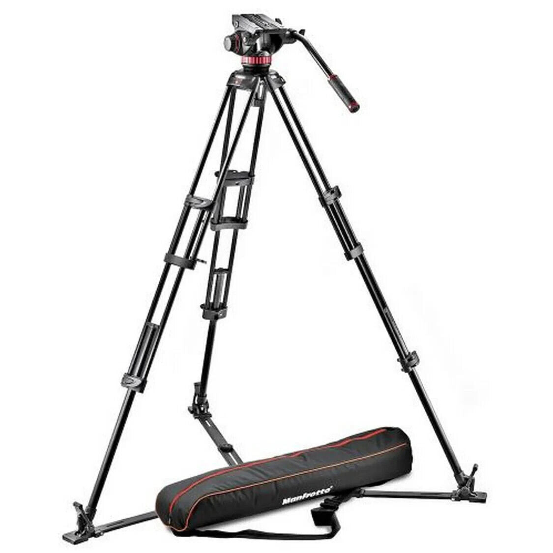 Manfrotto MVH502A,546GB-1 502 Fluid Video Head and 546GB Aluminum Twin Leg Tripod