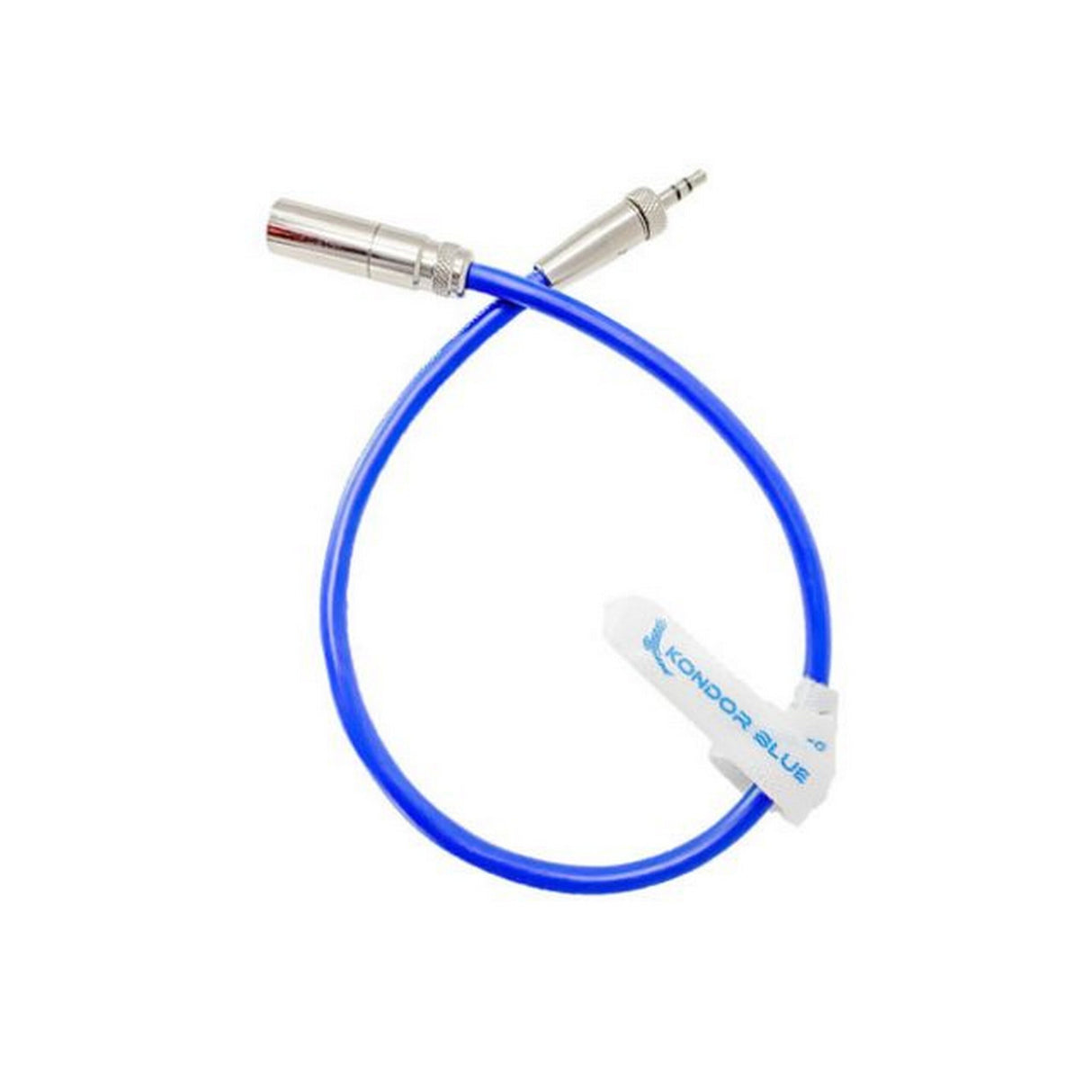 Kondor Blue MiniplugWscrew Mini XLR to 3.5mm Locking Screw Mini Plug Blue