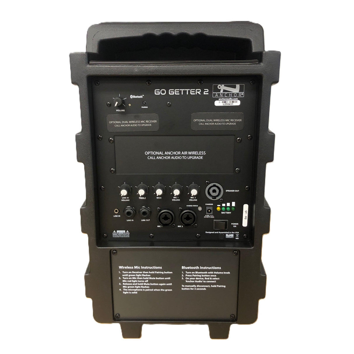 Anchor Audio - Anchor Audio GG2 Go Getter 2 Portable Sound System Bluetooth (Used) - GG2 Go Getter 2