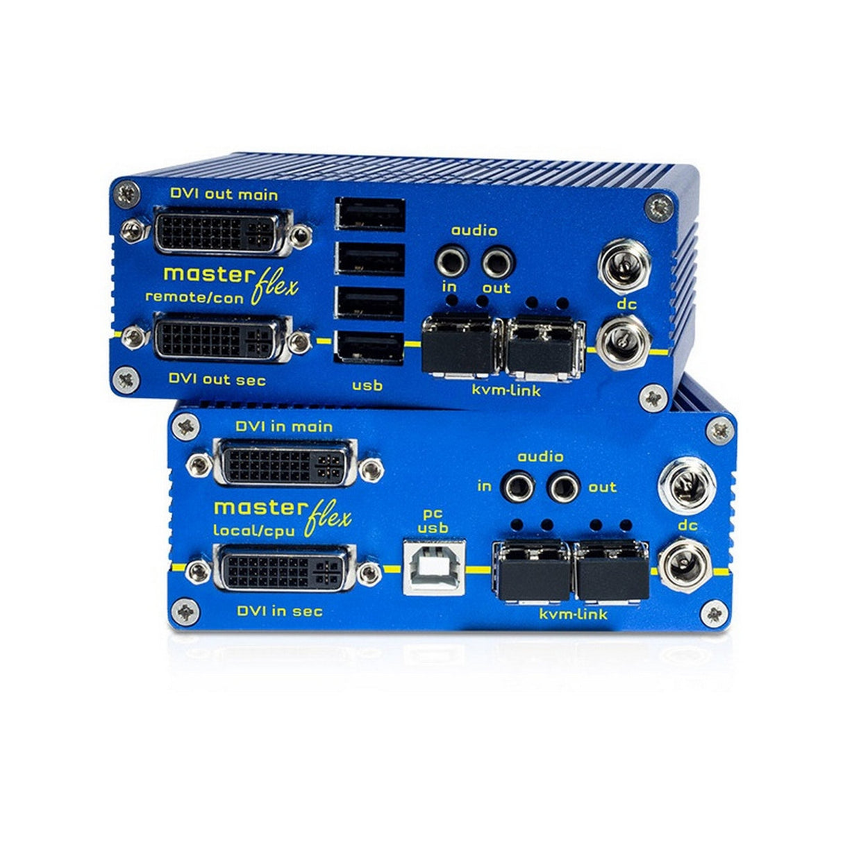 kvm-tec 6023 Masterflex DVI USB Over Dual Fiber Extender Set LC Duplex Multimode Fiber