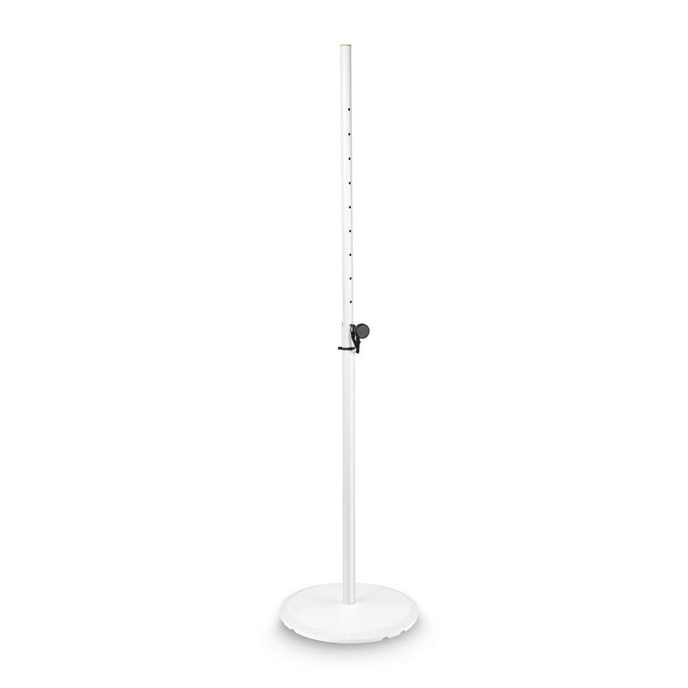 Gravity SSP WB SET 1 W Loudspeaker Stand with Base and Cast Iron Weight Plate White