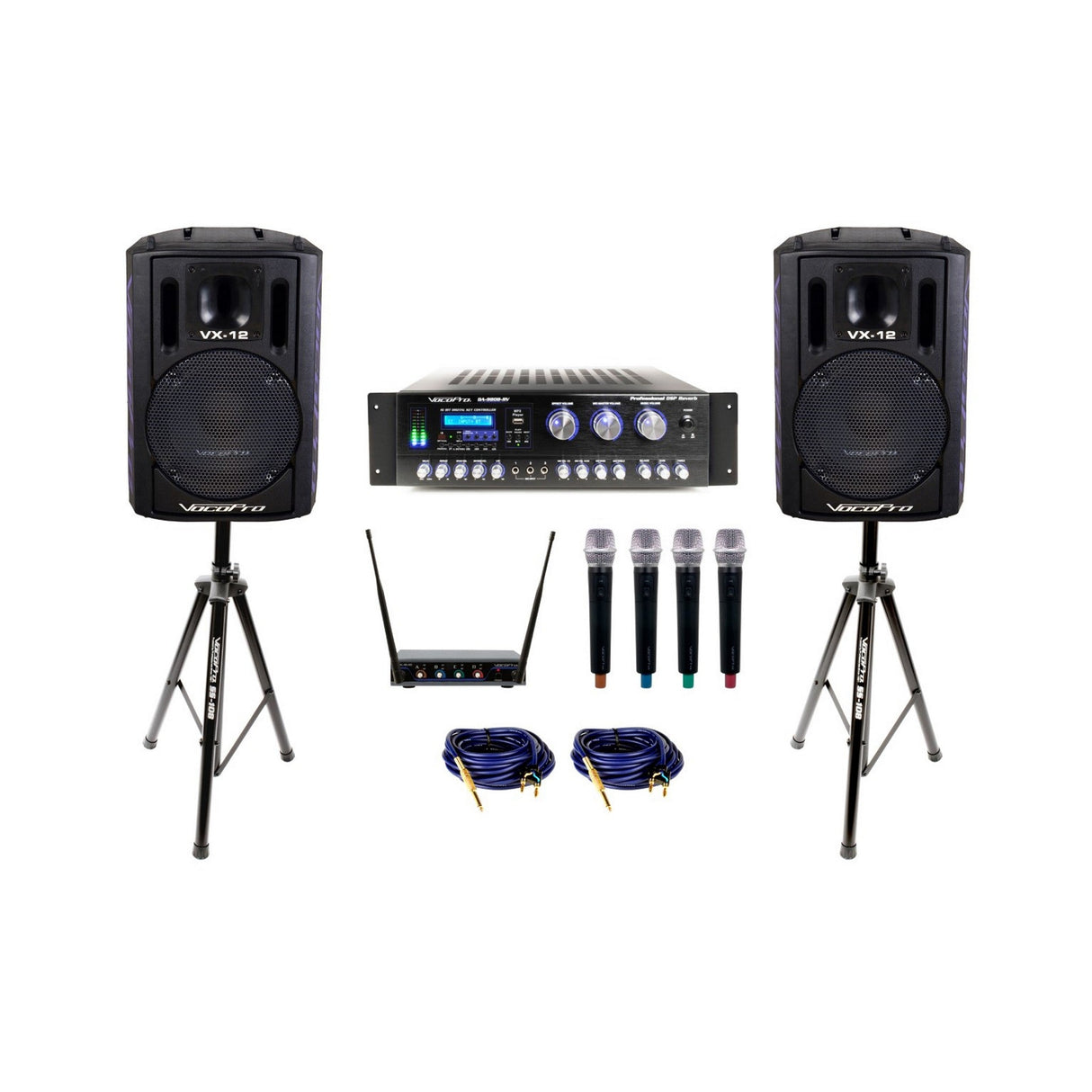 VocoPro KDJ-STAR UHF Wireless Microphone Karaoke Speaker System 12-Inch 600W