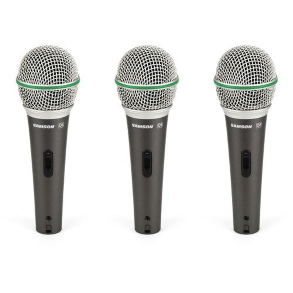 Samson Q63P Dynamic Supercardioid Handheld Mic 3 Pack