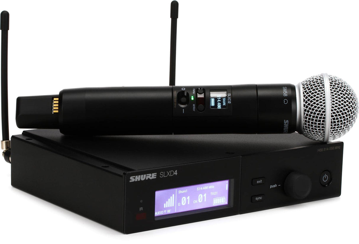 Shure SLXD24/SM58 Wireless Handheld Microphone System with SM58 - G58: 470 - 514 MHz