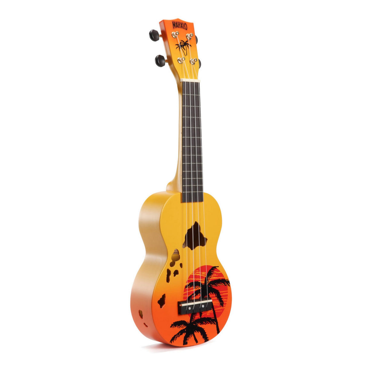 Mahalo Hawaii Soprano Ukulele Orange Burst