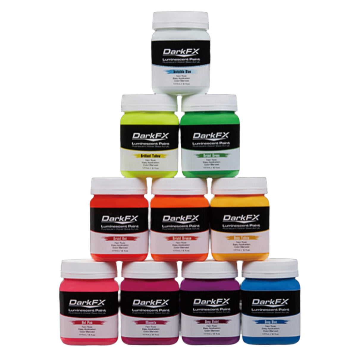 Antari DarkFX UV Paints - 6 oz. / Variety 10-Pack
