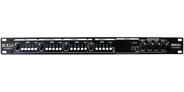 Rolls RM424 4 Zone Paging Microphone Mixer (Used) - used
