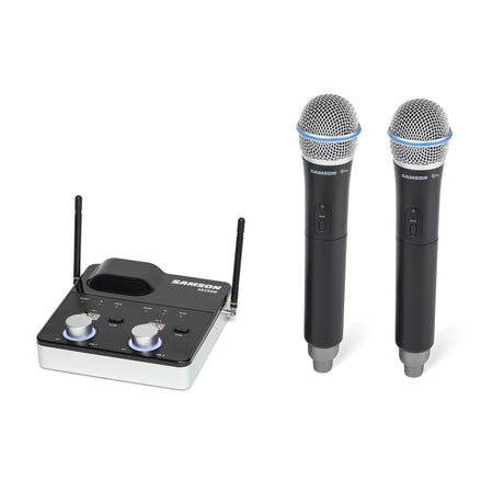 Samson Concert 288m Dual Channel Handheld Wireless System with 2 Q8 Microphone D Band 542 - 566 MHz