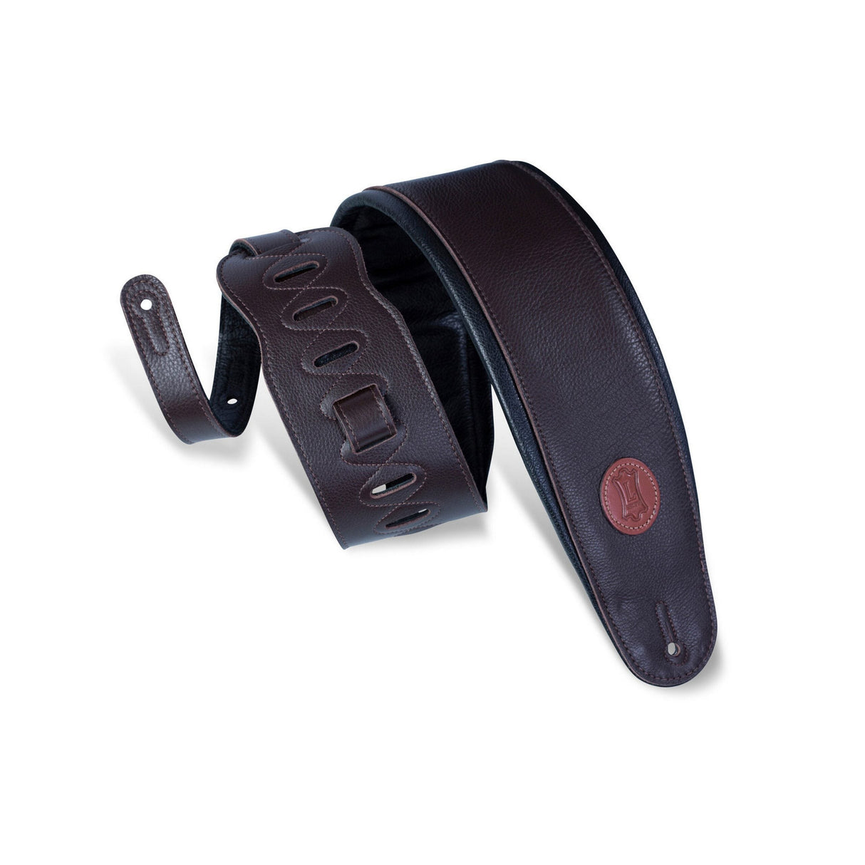 Levy’s Signature Wide Padded Garment Bass Guitar Strap Brown - accessories