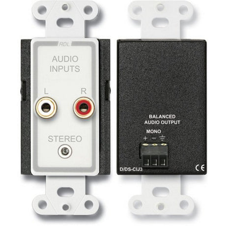 RDL D-CIJ3 Unbalanced Line-Level Audio Input Module