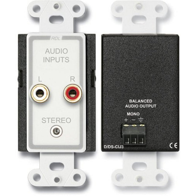 RDL D-CIJ3 Unbalanced Line-Level Audio Input Module