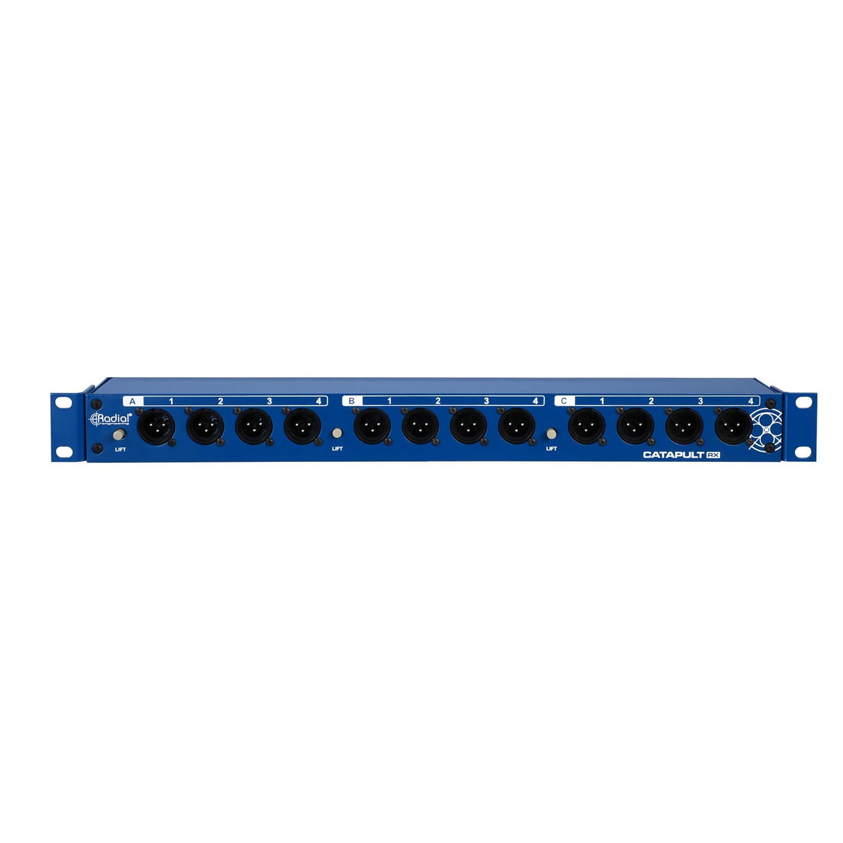 Radial Catapult Rack 12 Channels CAT5 Rackmount Analog Audio Distribution Snake - Receiver