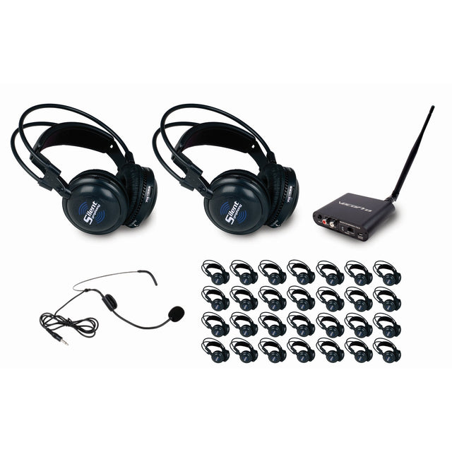 VocoPro SilentSymphony-Seminar-Talk 30-Station Receiver Stereo Wireless Listening System 908.70-926.30 MHz