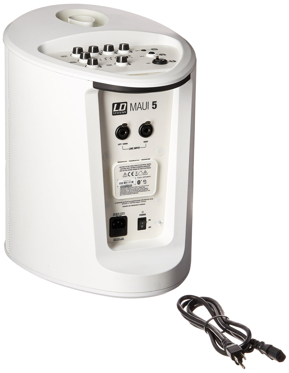 LD Systems MAUI 5 W Ultra-Portable Column PA System with Mixer and Bluetooth White