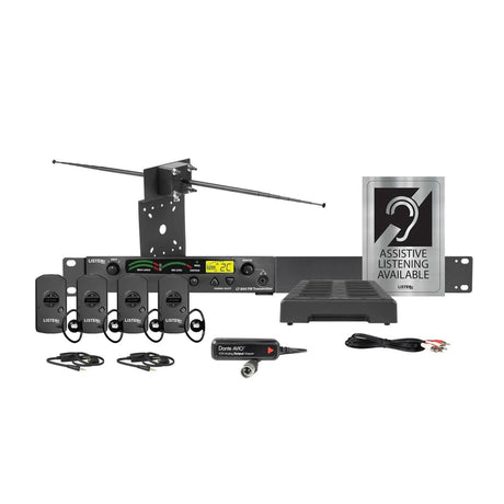 Listen Tech LS-58-216-D Dante Listen iDSP Advanced Level III Stationary RF System 216 MHz