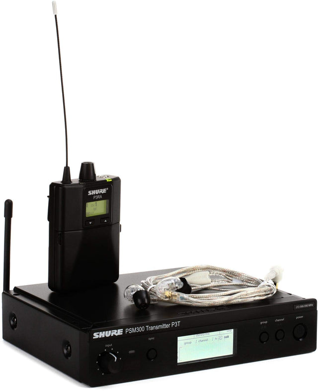 Shure P3TRA215CL PSM300 Wireless Personal Monitor System with SE215-CL - G20: 488 - 512 MHz