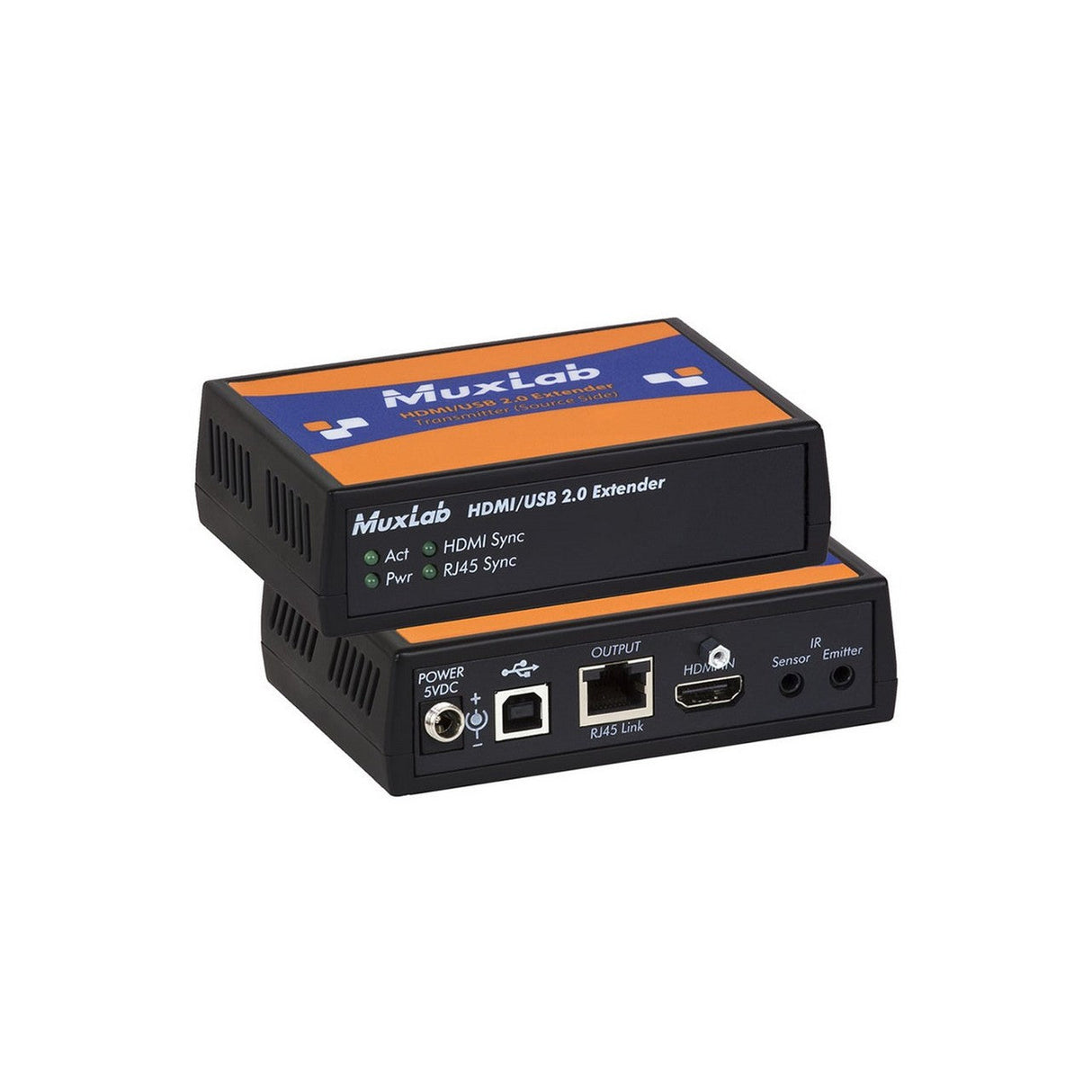 MuxLab HDMI USB 2.0 Extender Kit 500457 HDMI USB 2.0 HDBT 4K60 Video Extender Kit Cat5e/6 RJ45 Plug Cable Bidirectional