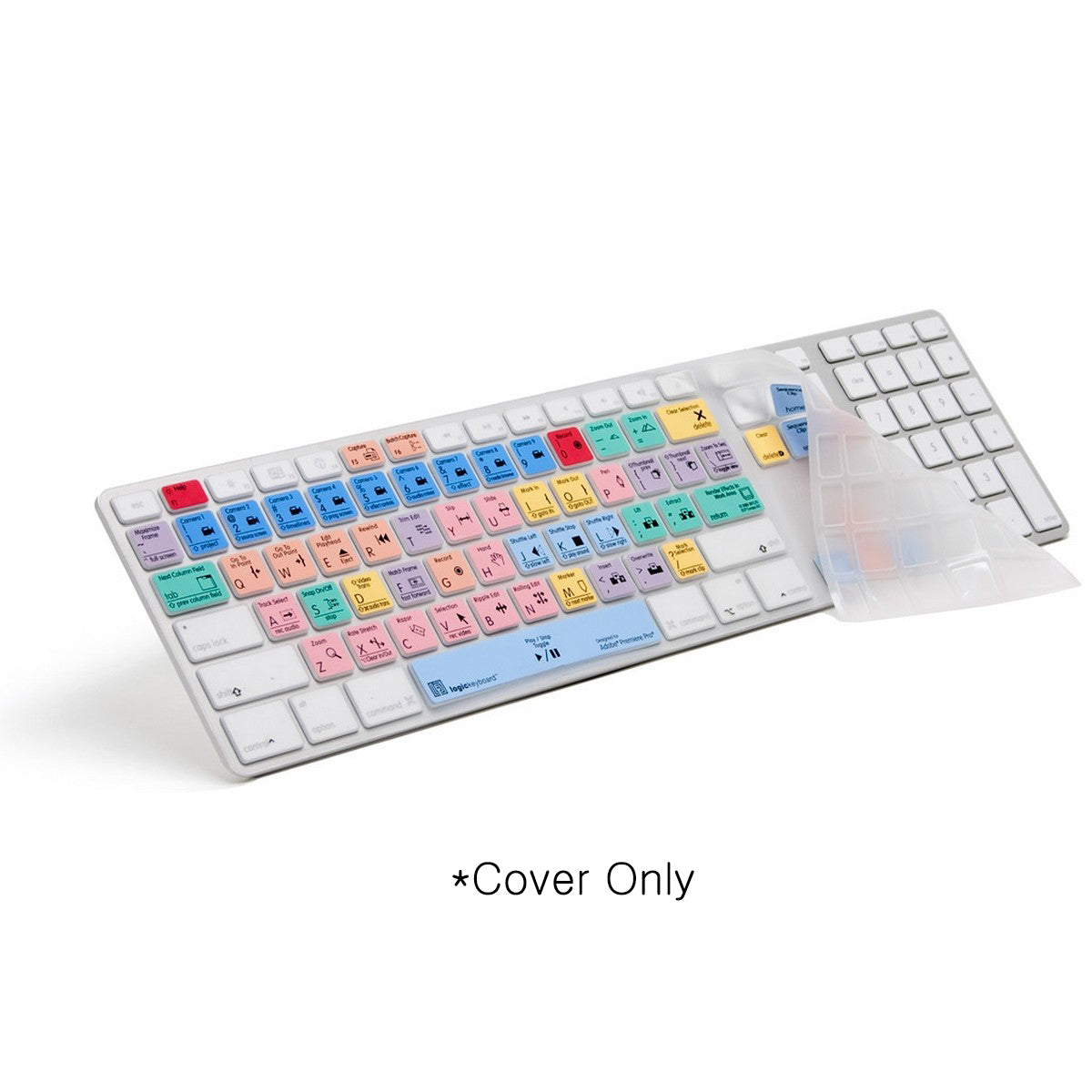 Logickeyboard Adobe Premiere Pro CS 6 Apple Aluminum Keyboard Skin Shortcut Silicone Keyboard Cover for Adobe Premiere