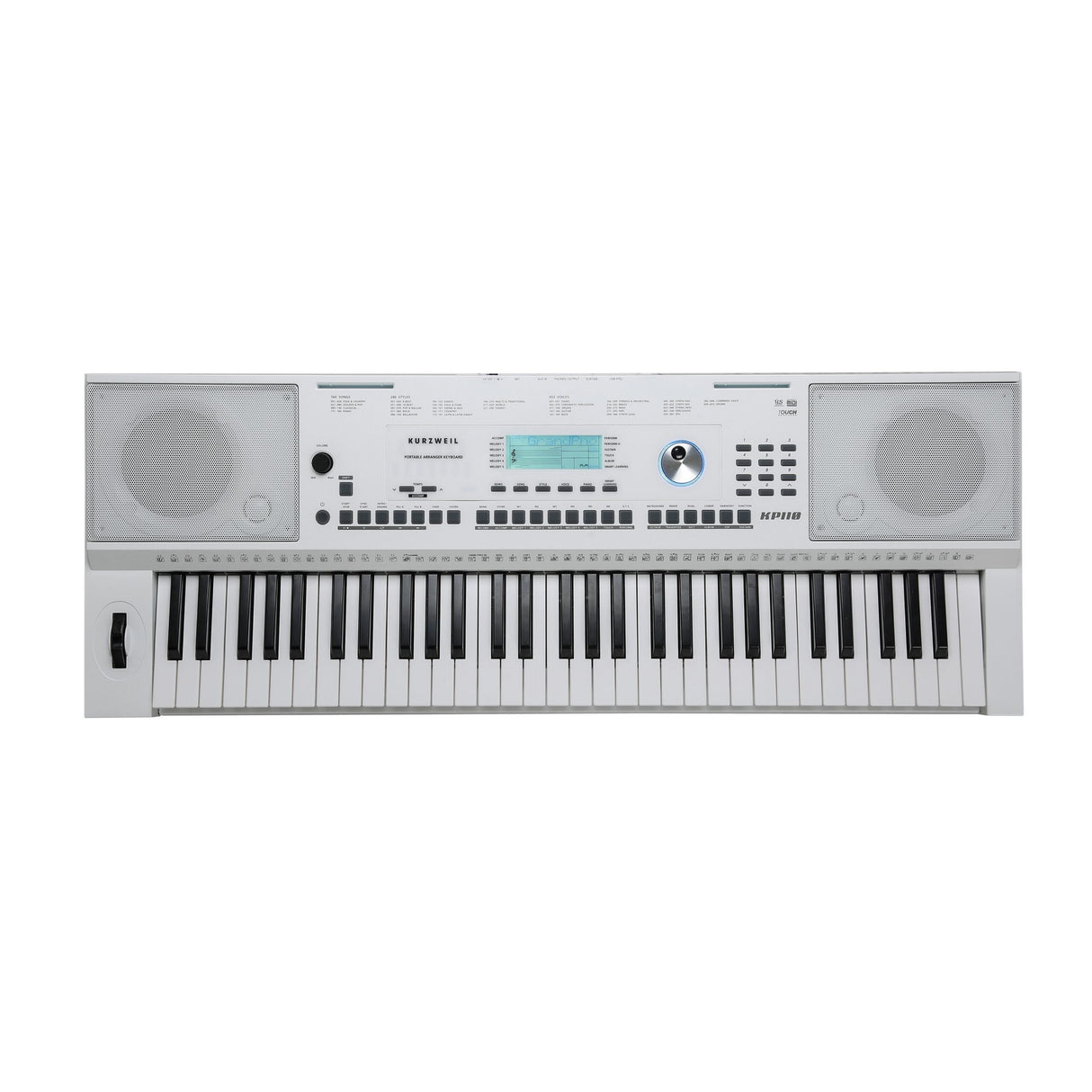 Kurzweil KP-110-WH 61-Key Portable Arranger with 6-Track Song Recorder White