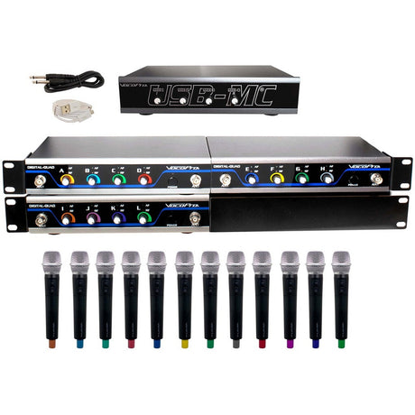 VocoPro USB-Acapella-12 Wireless 12-Channel Microphone/USB Interface System 902-927.2 MHz
