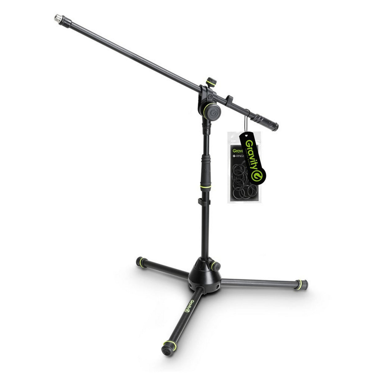 Gravity MS 4221 B Short Microphone Stand with Folding Tripod Base and 2-Point Adjustment Boom