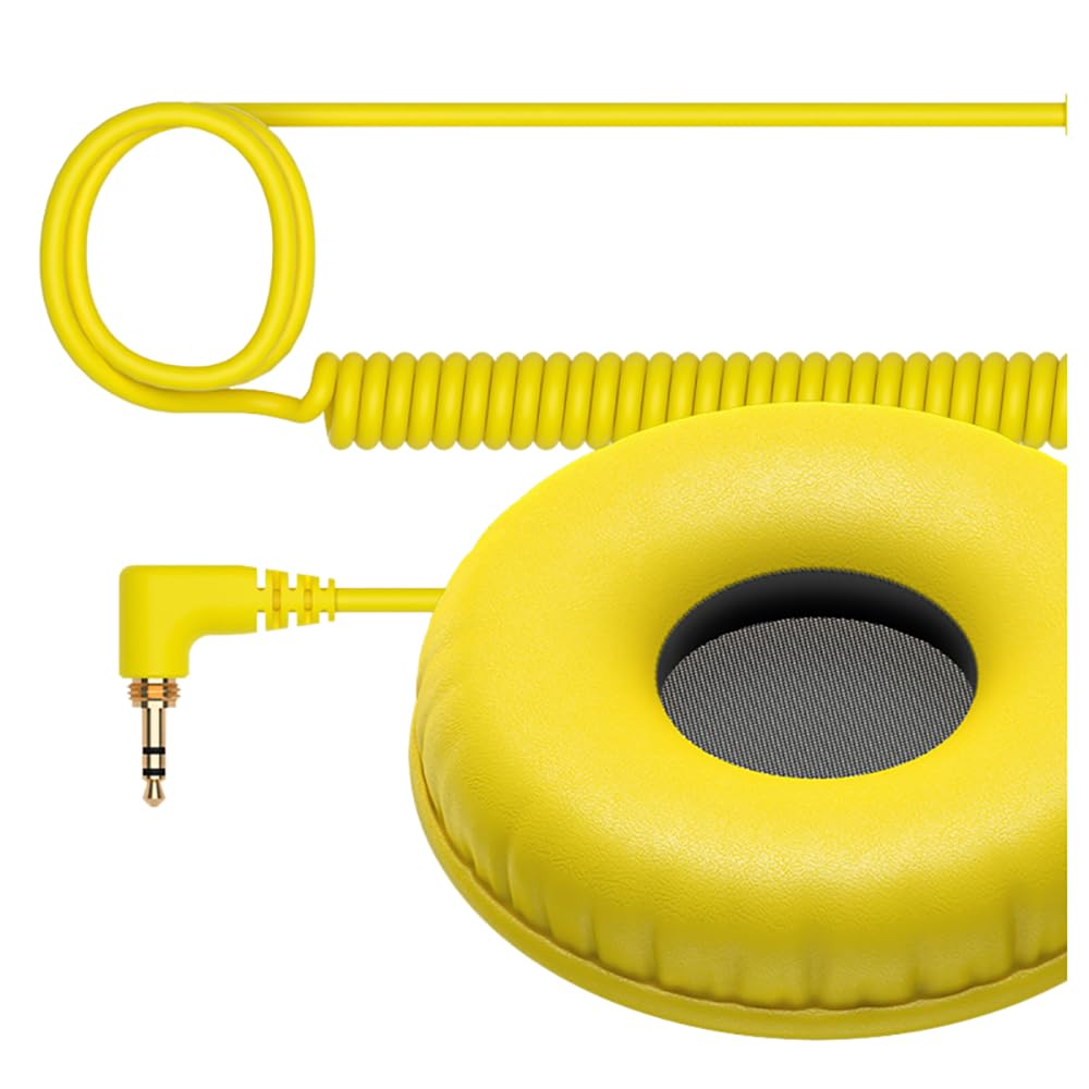 Pioneer DJ HC-CP08-Y CUE1 Series Ear Pads and Coiled Cord Yellow