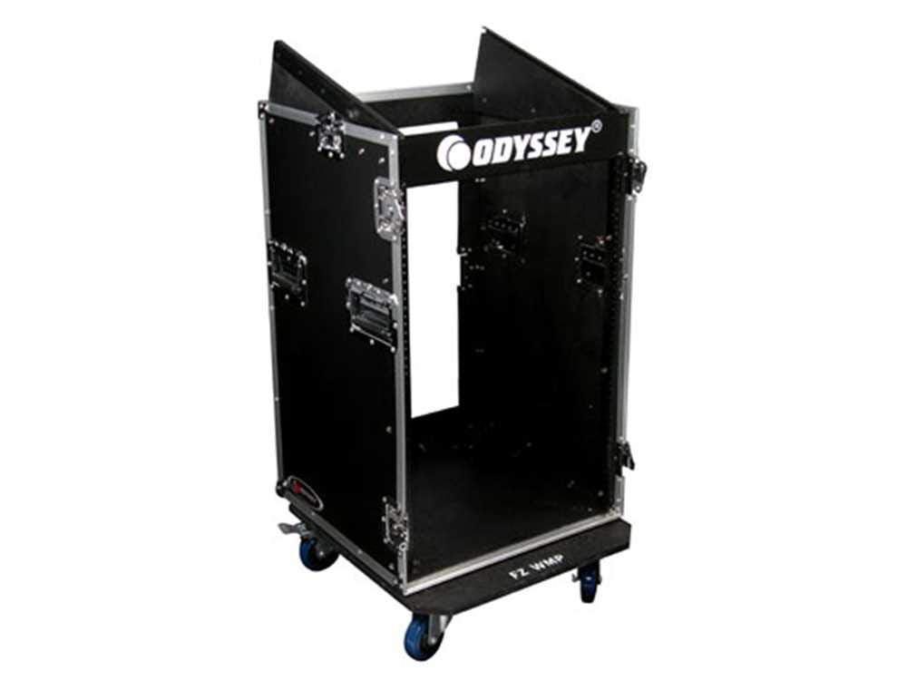 Odyssey 10 Space Slanted 16 Space Vertical Medium Duty Combo Rack with Wheels