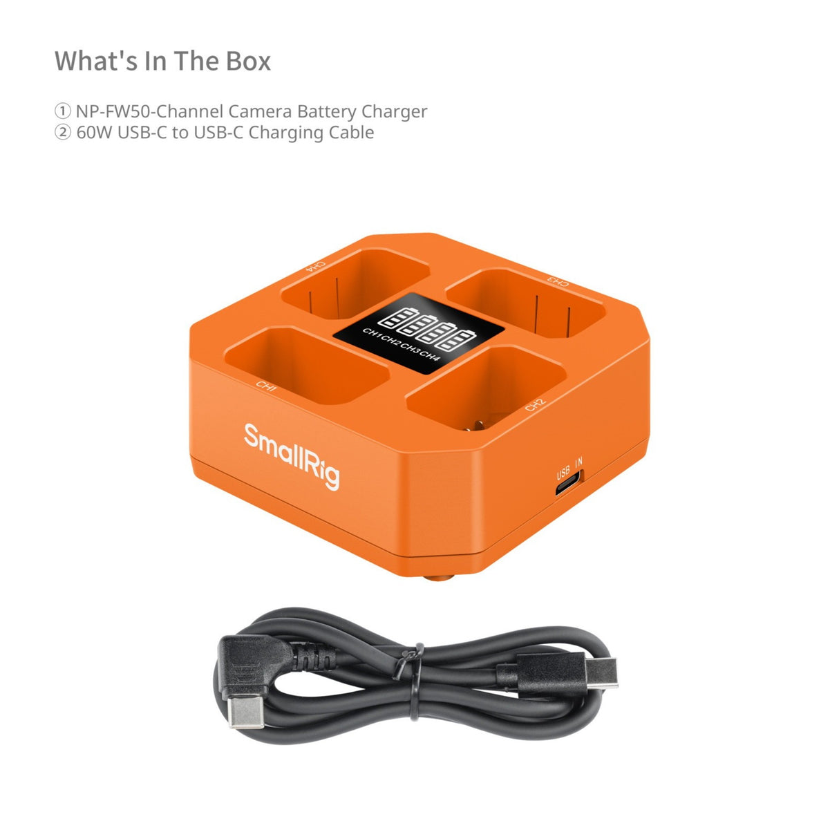 SmallRig 5749 Four-Channel Camera Battery Charger for NP-FW50