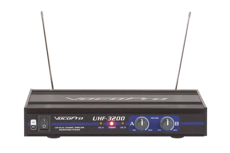 VocoPro UHF-3200 UHF Dual Channel Wireless Microphone System Frequency 9