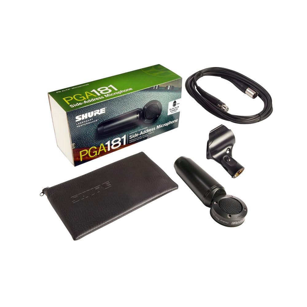 Shure PGA181-XLR Side Address Cardioid Condenser Microphone XLR-XLR Cable
