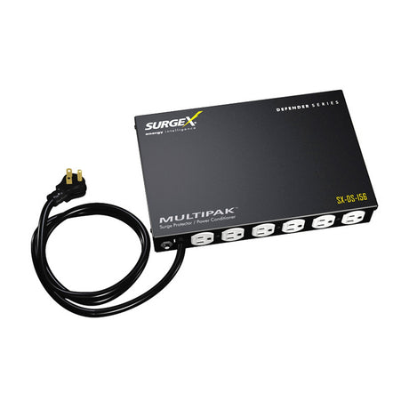 SurgeX SX-DS-156 MultiPak 6 Receptacle Surge Suppressor and Power Filter 120V/15A