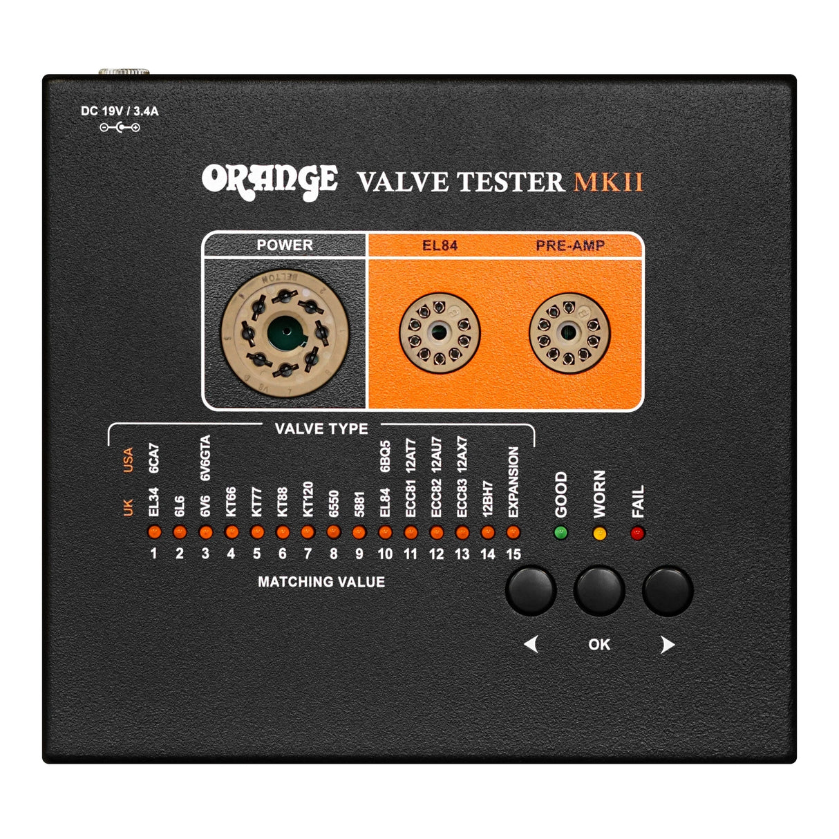Orange Valve Tester MKII Hi-Fi Guitar Amplifier Tester - accessories
