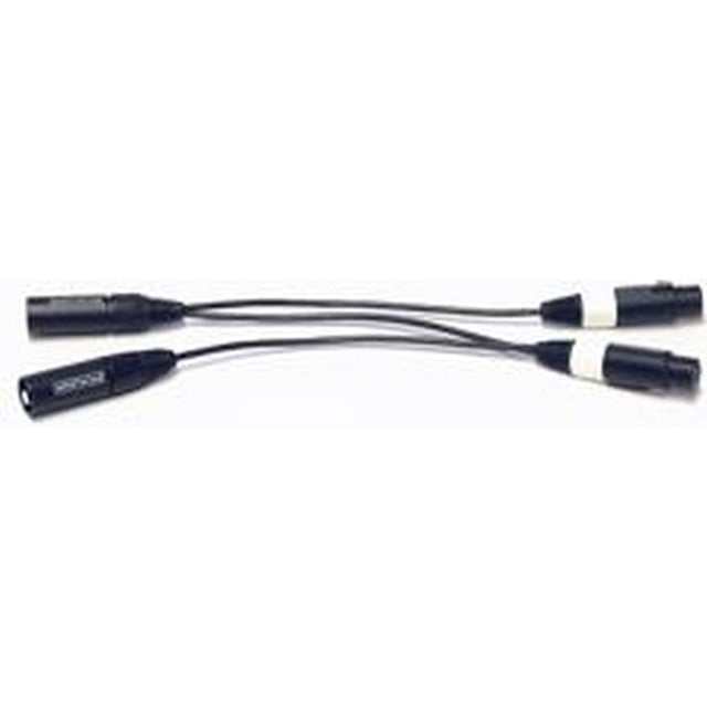 Whirlwind YX2F2M 2 WI3F Female XLR to 2 WI3M Male XLR Cable 1.5-Foot