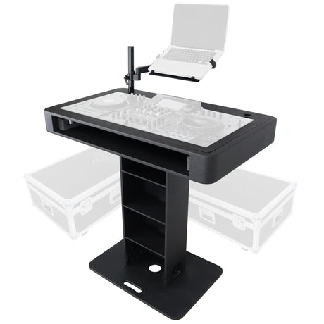 ProX XZF-DJCT BL CASE Control Tower DJ Podium for Pioneer DJ DDJ-REV7 DDJ-FLX10 XDJ-XZ RANE FOUR Black