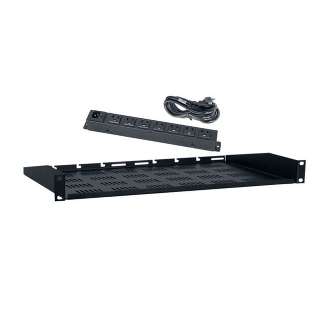 Lowell USVAC-110 USV Utility Shelf + AC Power Strip 1U