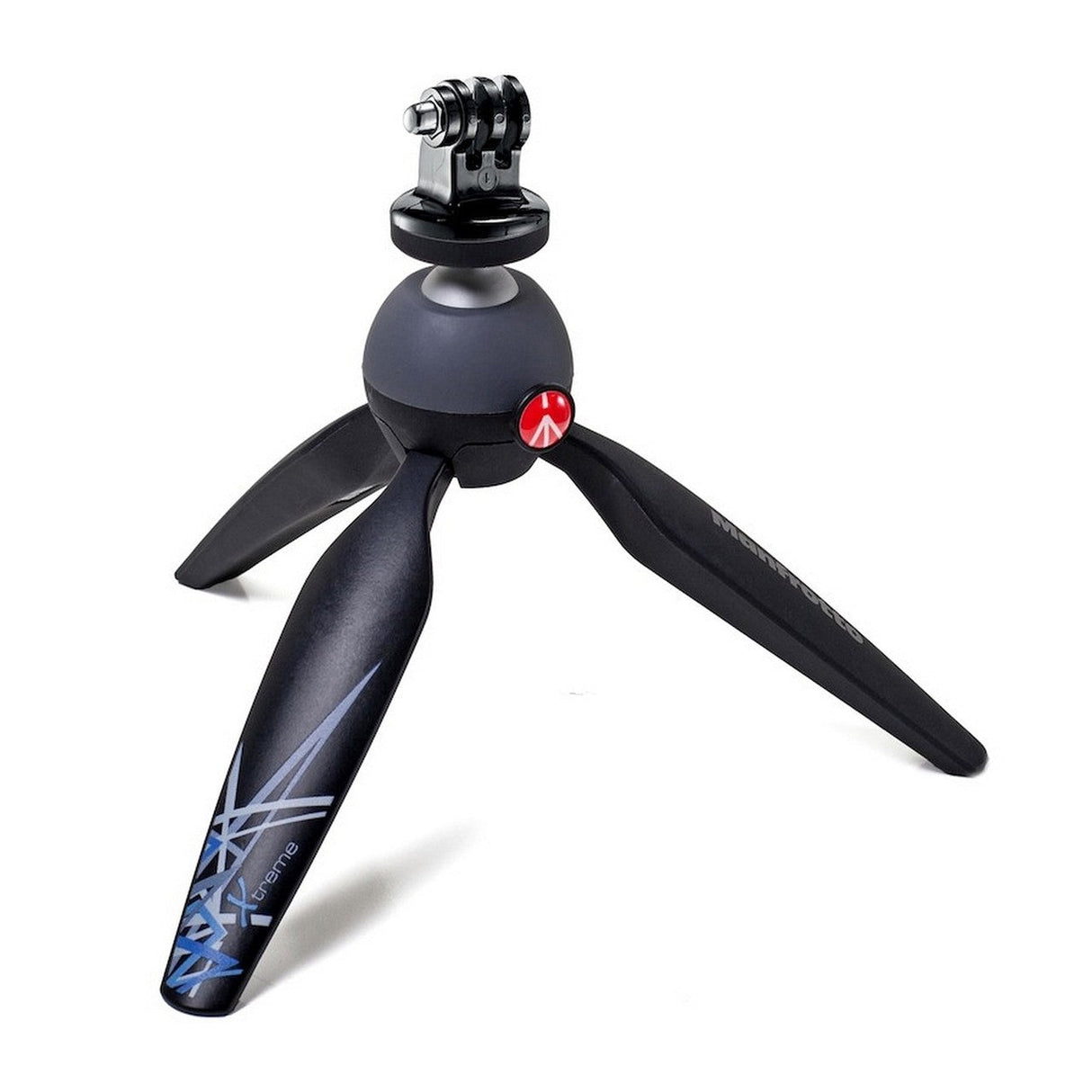 Manfrotto MKPIXIEX-BK Pixi Xtreme Lightweight Mini Tripod Black with GoPro Mound Adaptor