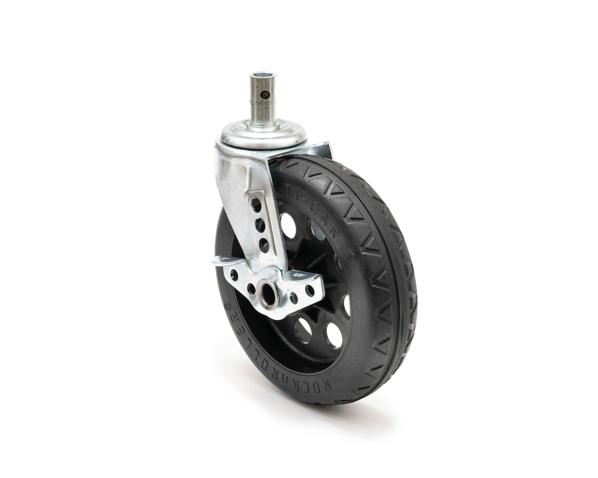 RockNRoller RCSTR8X2BK 8 x 2 R-Trac Caster with Brake for R12 2-Pack Black Hub