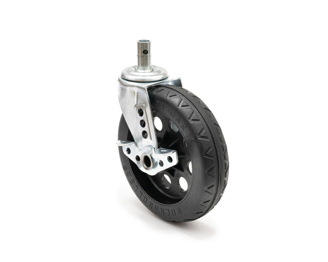 RockNRoller RCSTR8X2BK 8 x 2 R-Trac Caster with Brake for R12 2-Pack Black Hub