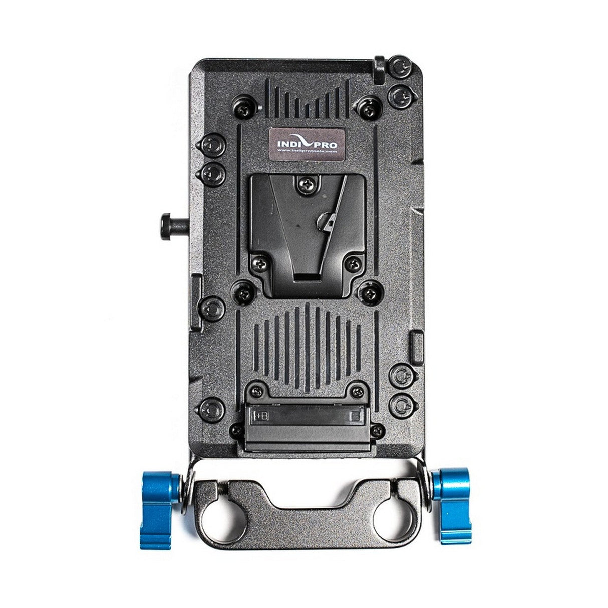 IndiPRO VMP15MM V-Mount Battery Adapter Plate with D-Tap Output and 15mm Rod System