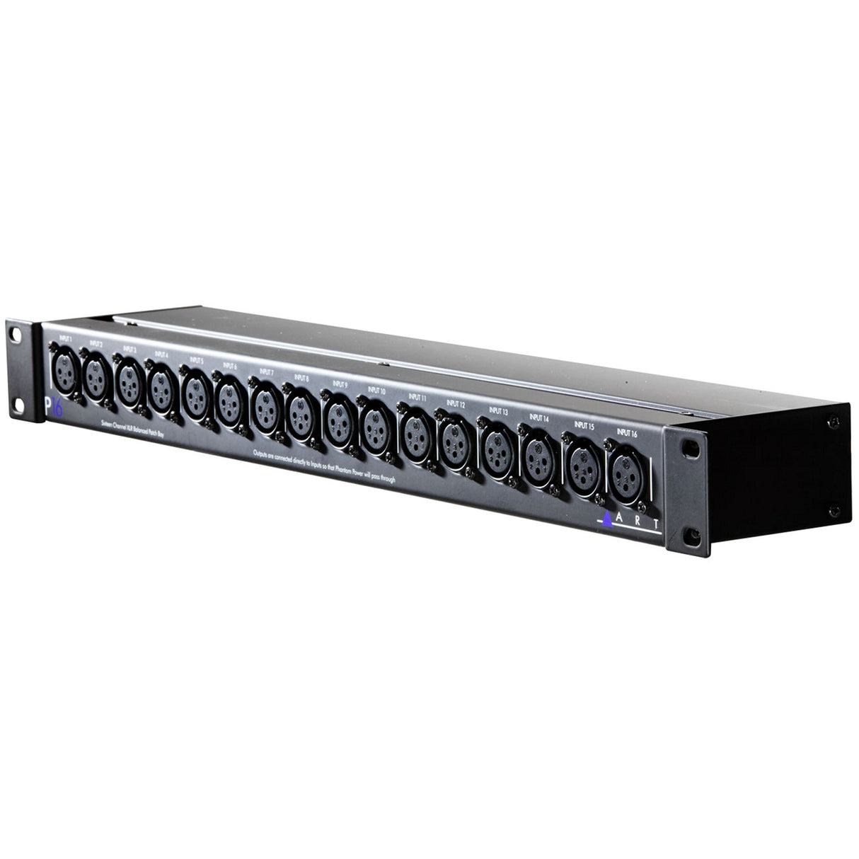 ART P16 16 Channel XLR Balanced Patch Bay 1U